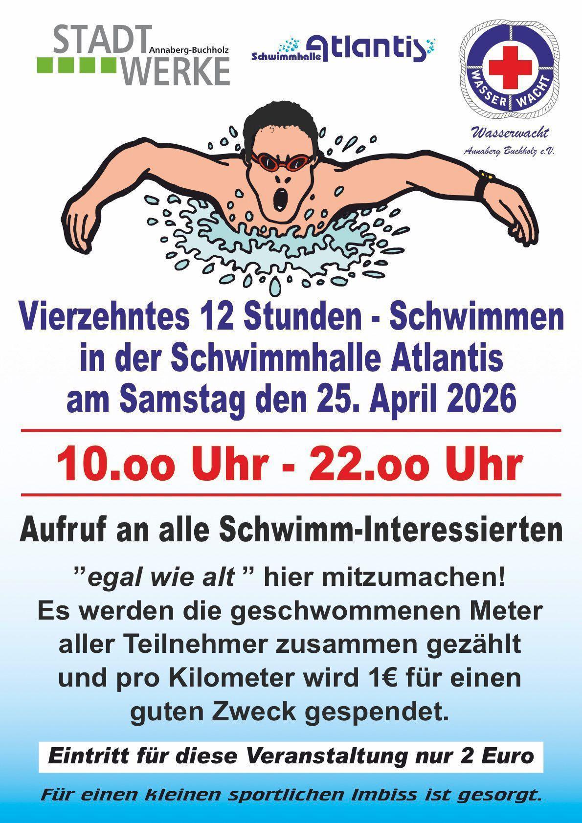 12 Stunden Schwimmen der Wasserwacht