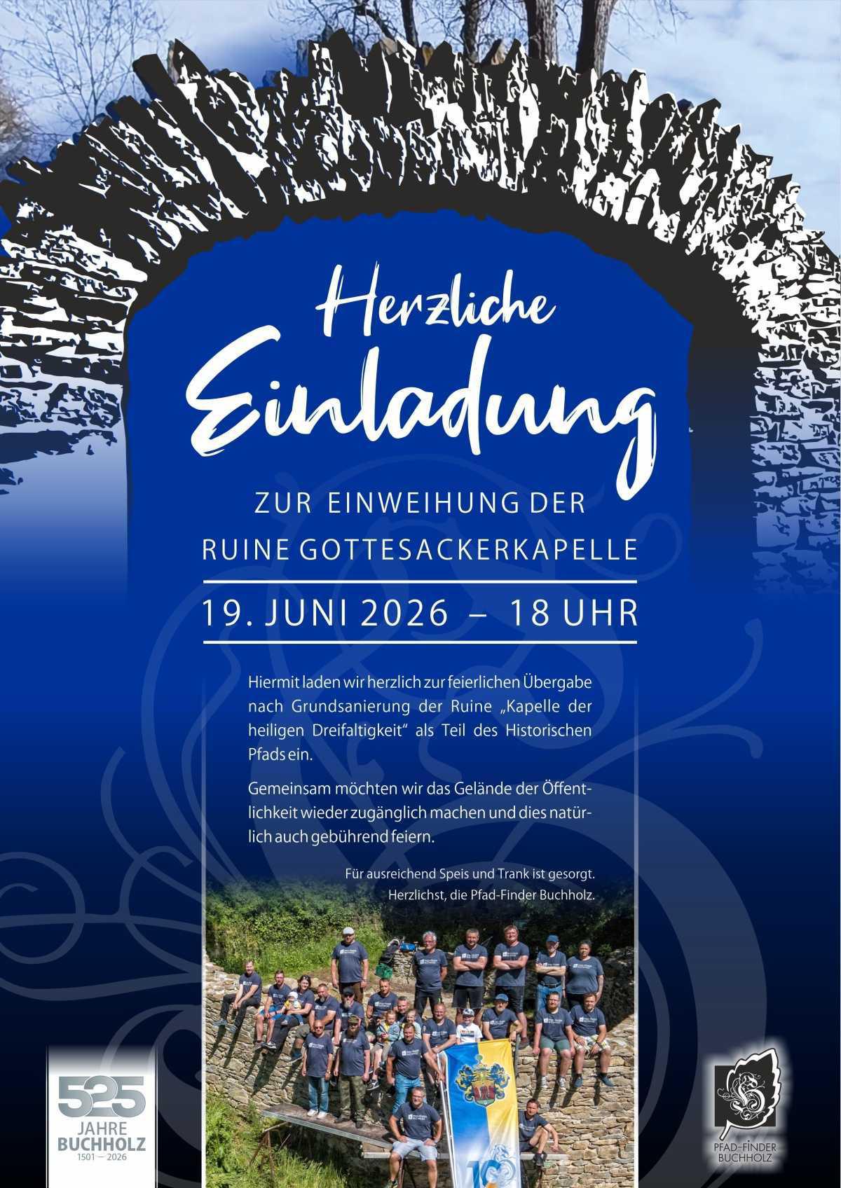 Einweihung Ruine Gottesackerkapelle Buchholz