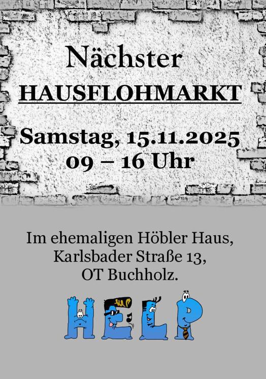 Hausflohmarkt bei HELP e. V.