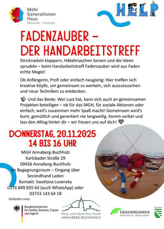 Fadenzauber der Handarbeitstreff bei HELP
