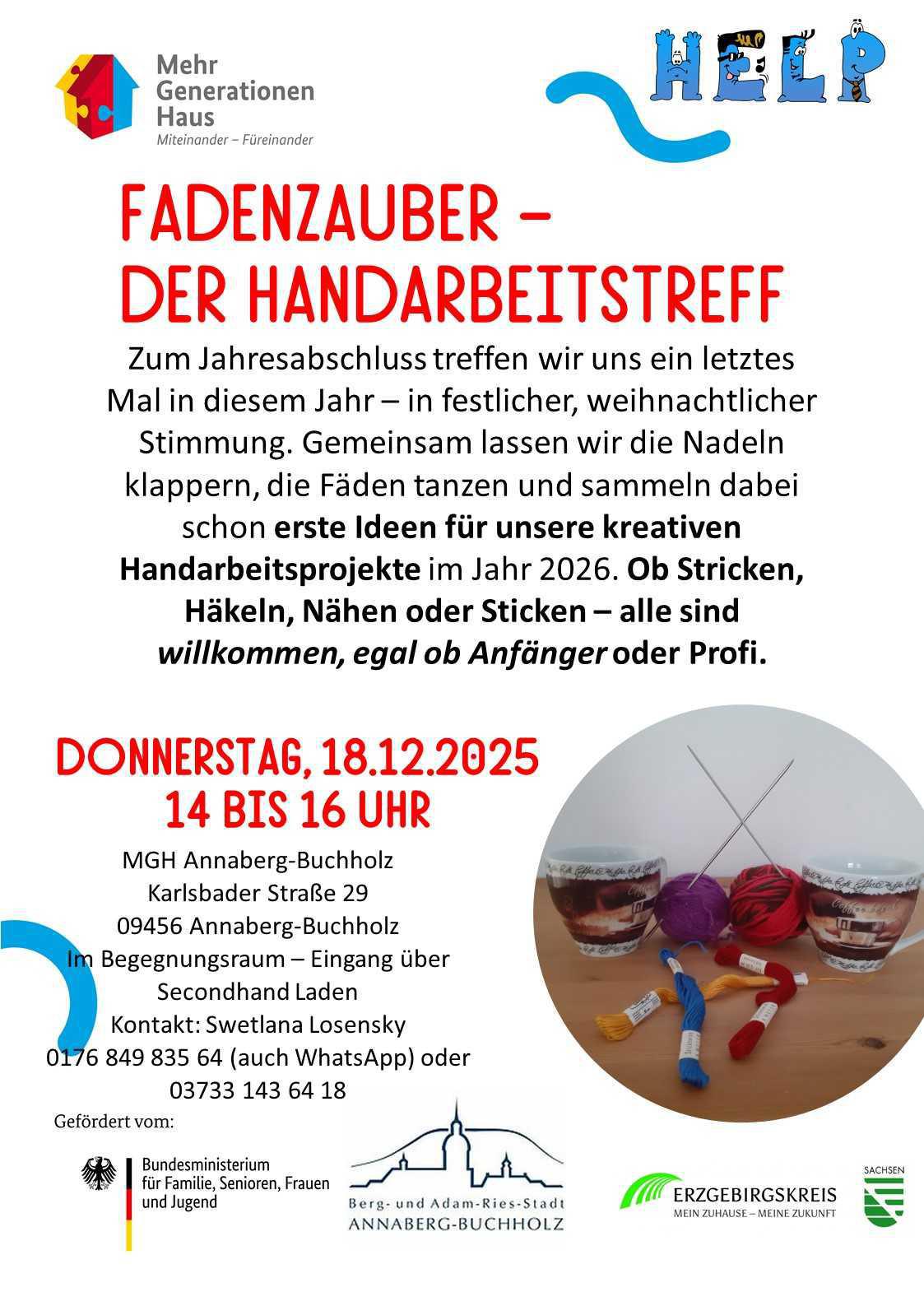 Fadenzauber der Handarbeitstreff bei HELP