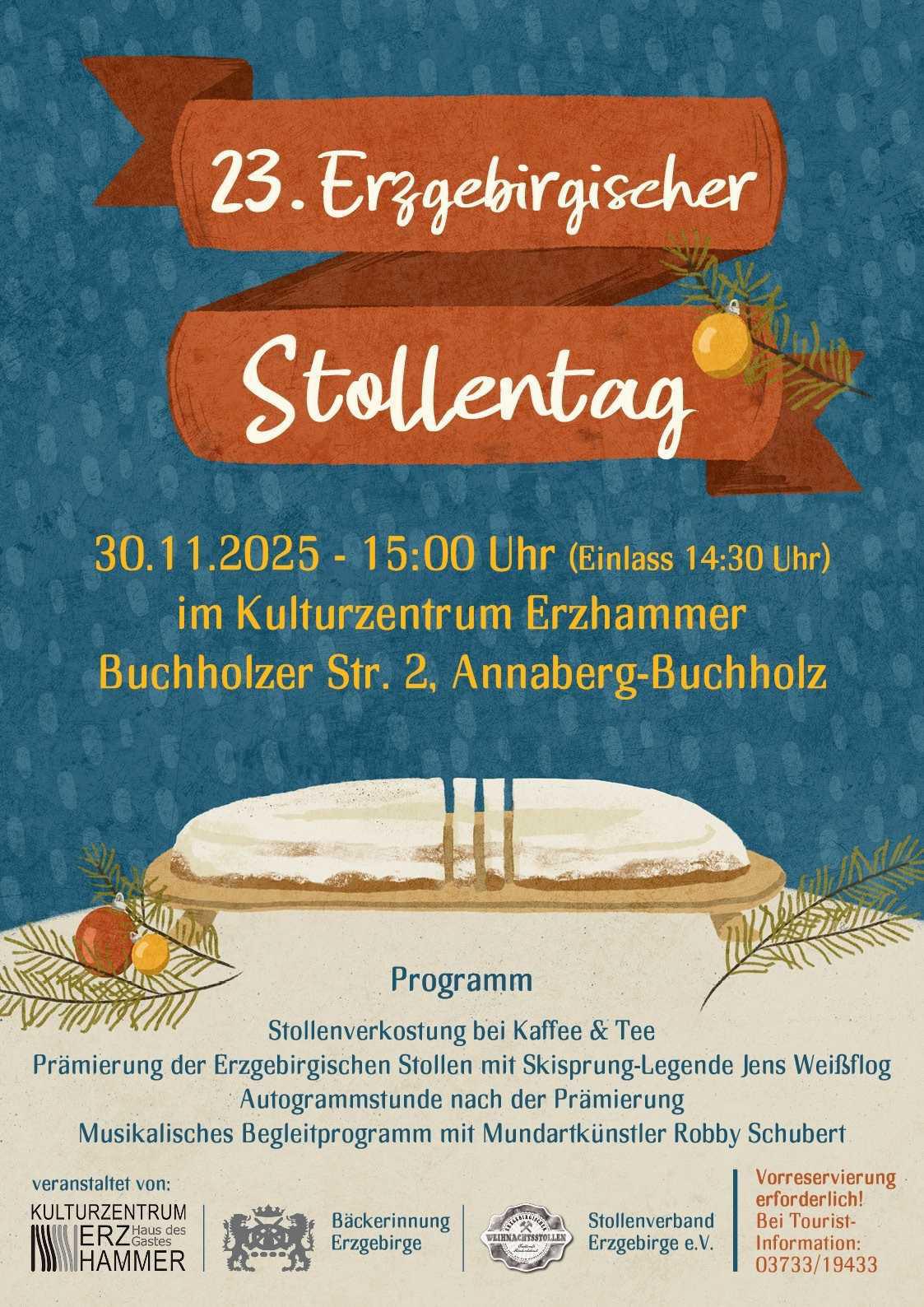 23. Erzgebirgischer Stollentag in Annaberg-Buchholz am 30.11.2025 