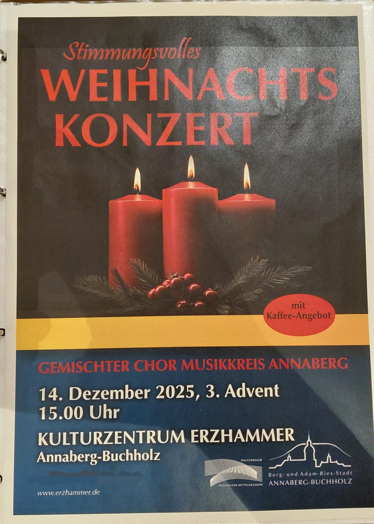 Weihnachtskonzert des Musikkreies Annaberg 