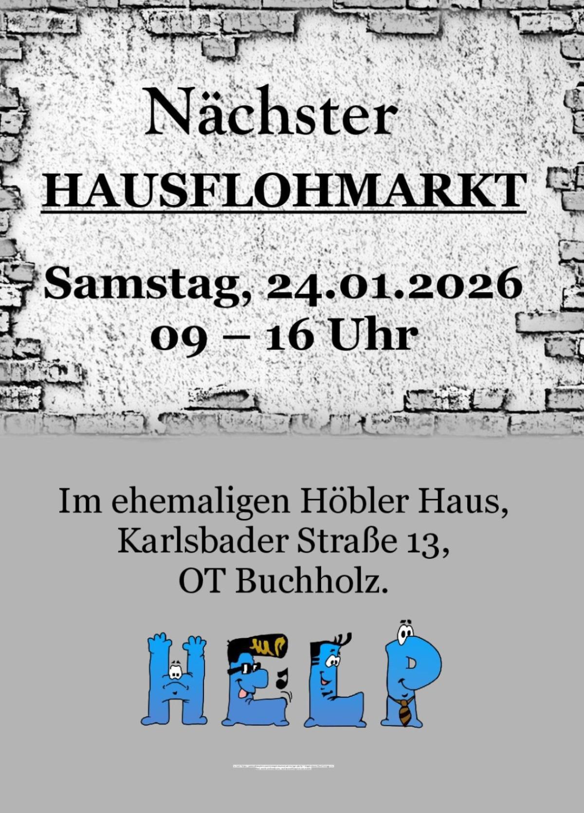 Hausflohmarkt bei Help
