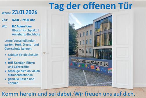 Das Bildungszentrum Adam Ries in Annaberg-Buchholz lädt am 23. Januar zum Tag der offenen Tür ein