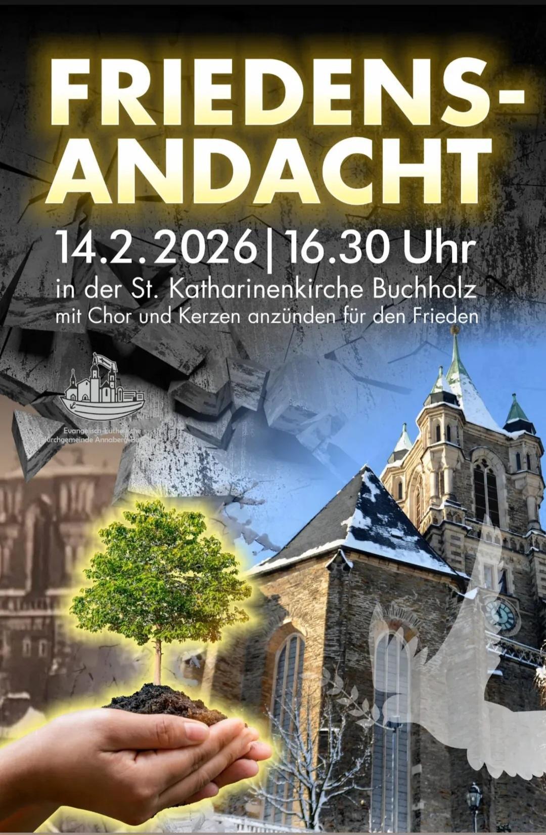 Friedensandacht am 14. Februar in der Buchholzer St. Katharinenkirche 