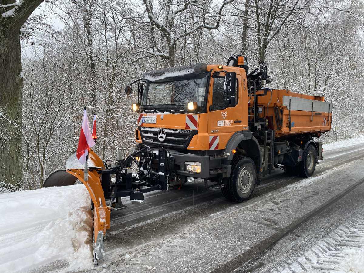 Winterdienst in Annaberg-Buchholz im Dauereinsatz 