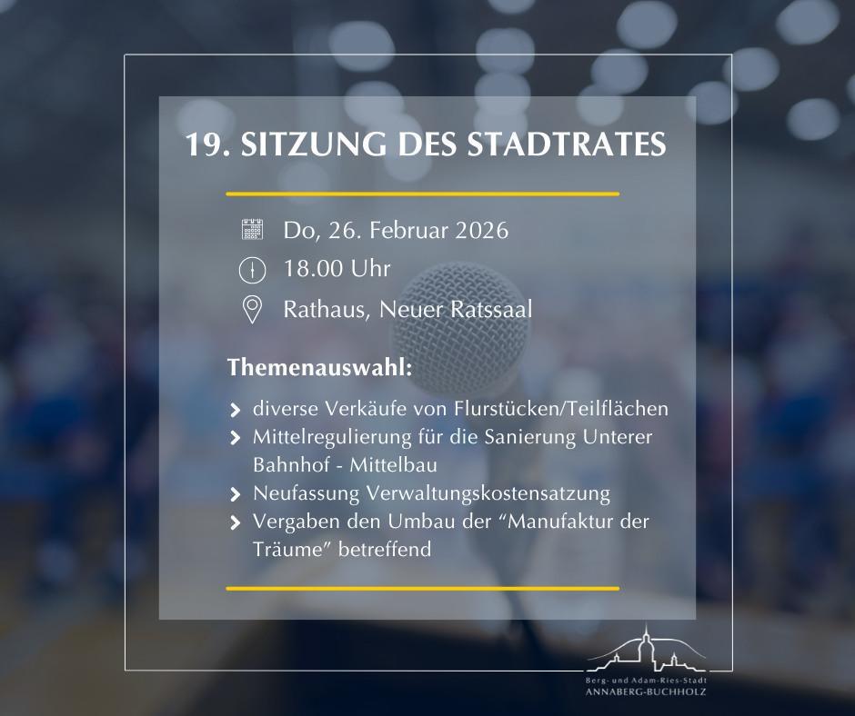19. Stadtratssitzung am 26.2.