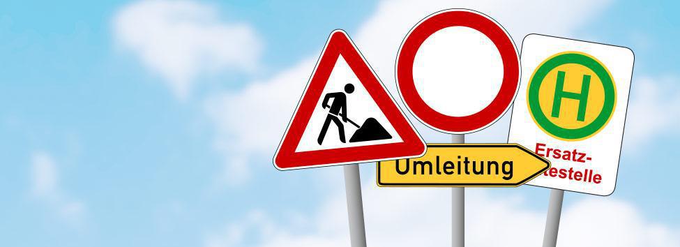 Vollsperrung der Hüttengrundstraße in Annaberg-Buchholz 