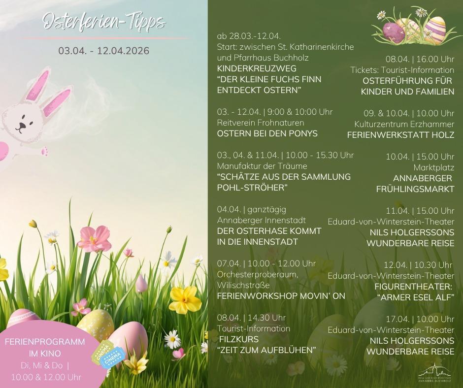 *Tipps für die Osterferien* *Tipps für die Osterferien*