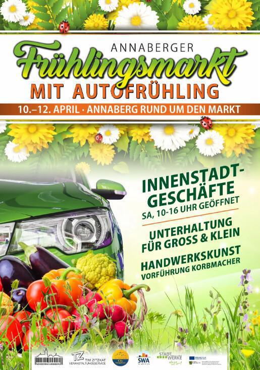 Frühlingsmarkt mit Autofrühling
