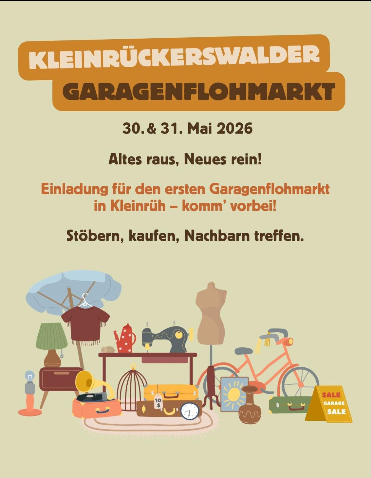 1. Kleinrückerswalder Garagenflohmarkt