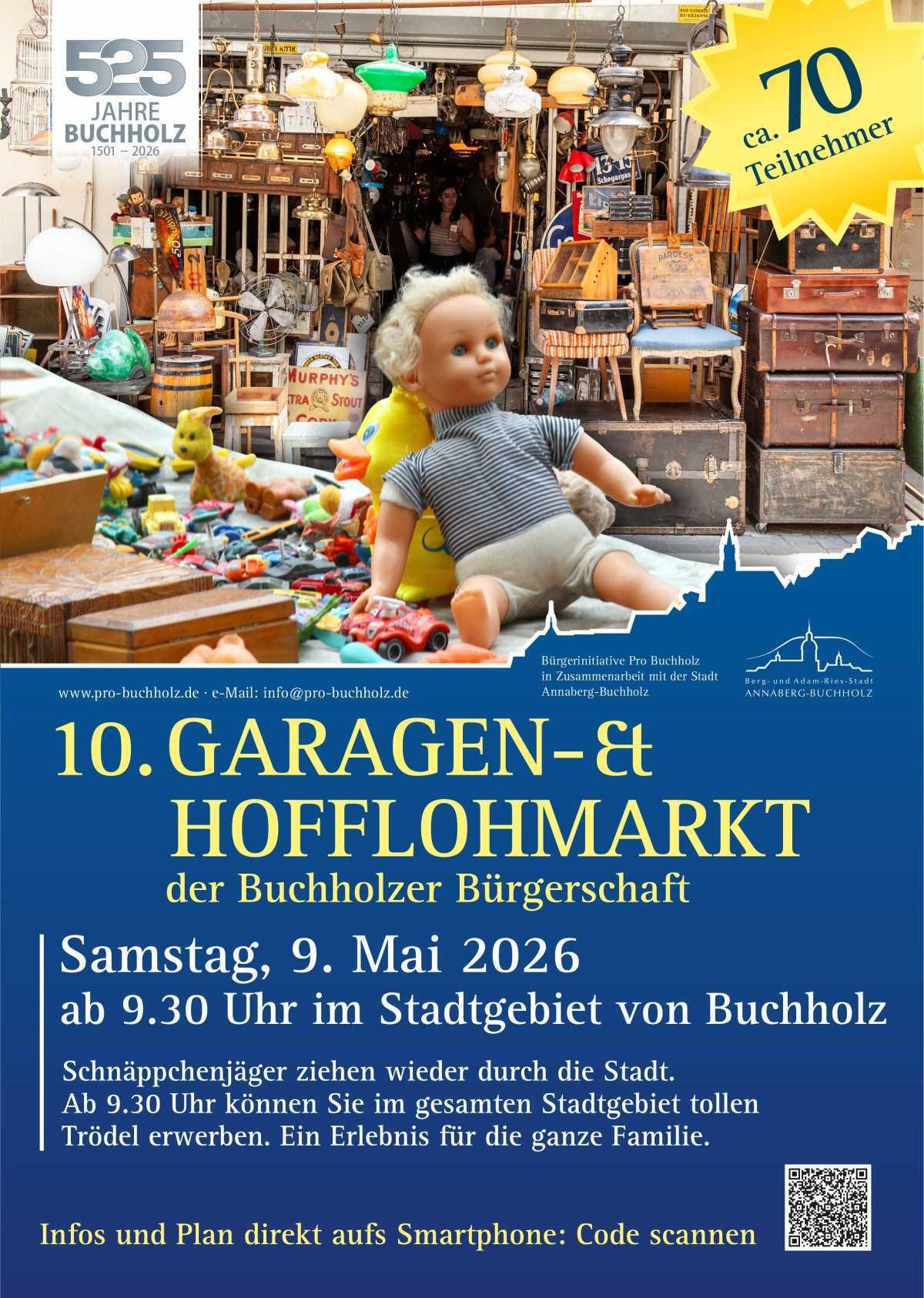 10. Buchholzer Garagen- und Hofflohmarkt am Samstag, 09. Mai 2026