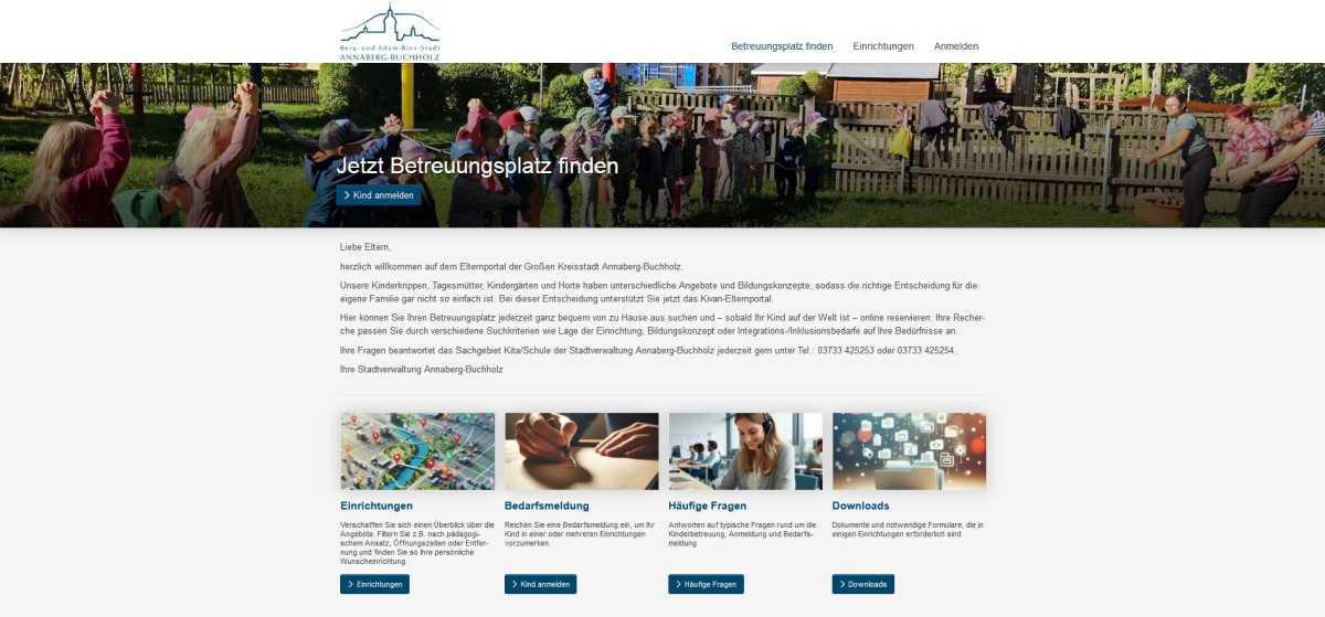 Digitale Kitaplatzvergabe startet am 1. Juni in Annaberg-Buchholz – Einführung von „KIVAN“ Digitale Kitaplatzvergabe startet am 1. Juni in Annaberg-Buchholz – Einführung von „KIVAN“