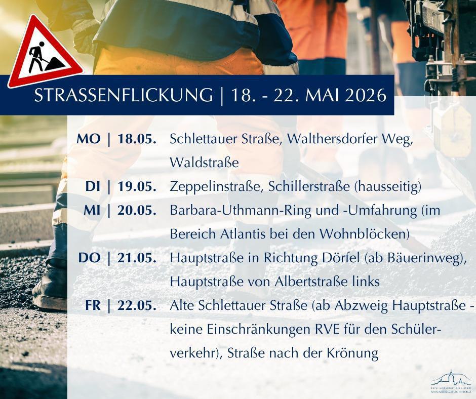 Straßenflickungen gehen in die nächste Runde