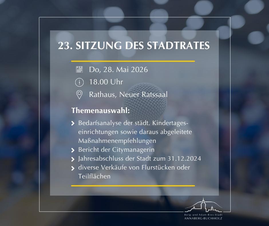 Stadtratssitzung am 28.5.