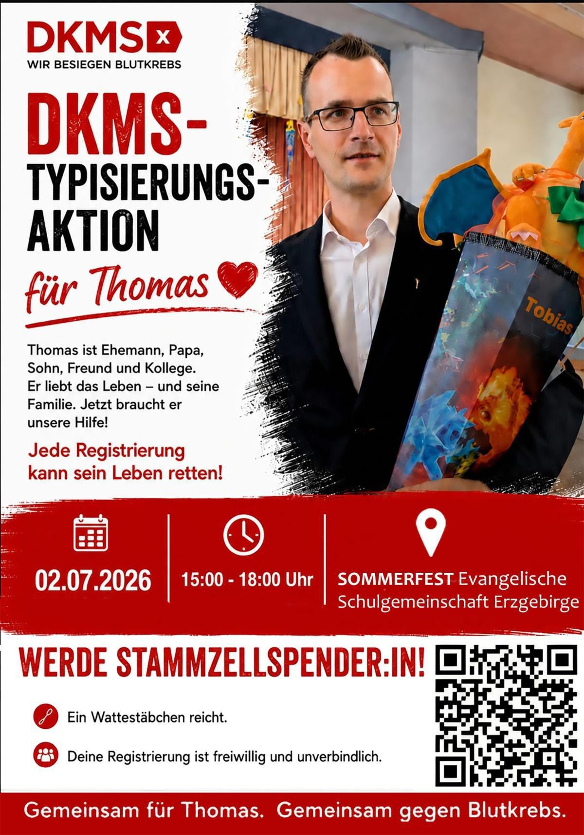 DKMS stammzellspendeaufruf. 2.7.26 Sommerfest EGE