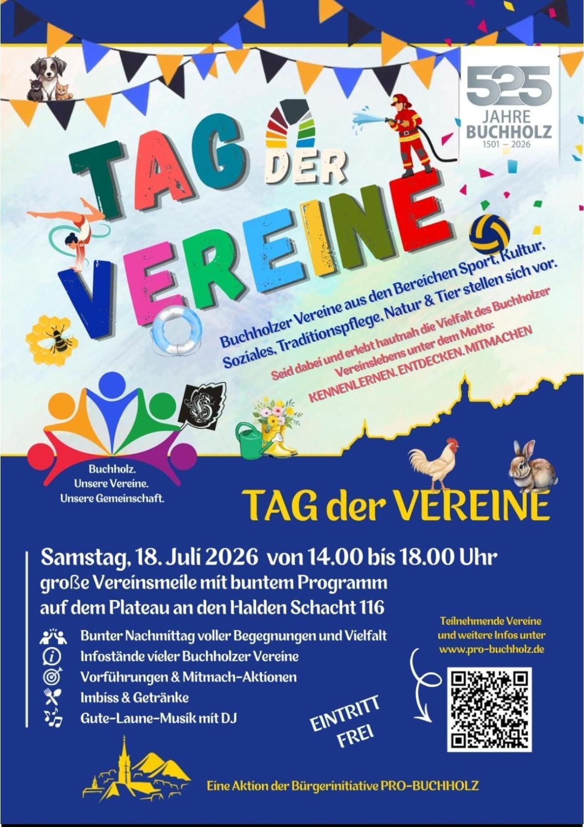 Gemeinsam stark: Erster „Tag der Vereine“ lädt zum Entdecken und Mitmachen am 18. Juli nach Buchholz ein Gemeinsam stark: Erster „Tag der Vereine“ lädt zum Entdecken und Mitmachen am 18. Juli nach Buchholz ein