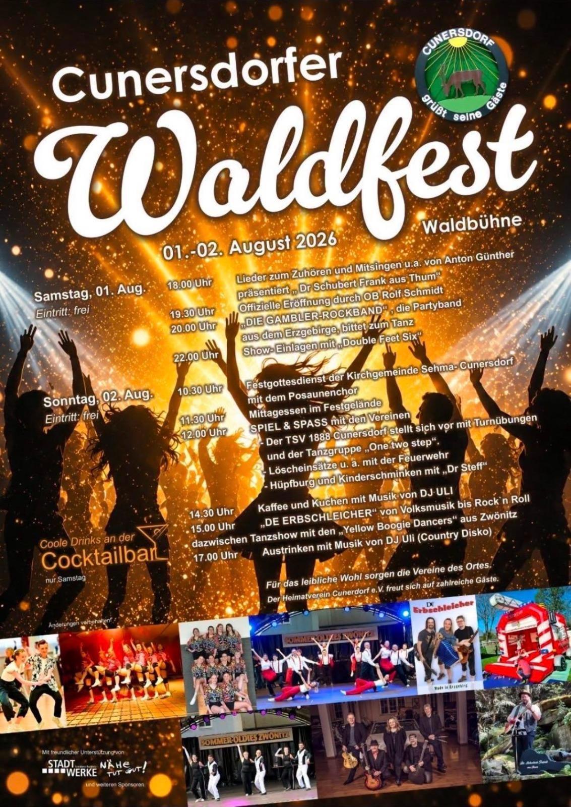 Cunersdorfer Waldfest am ersten Augustwochenende 