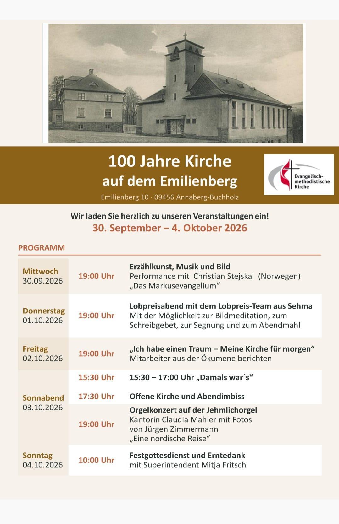 100 Jahre Kirche am Emilienberg