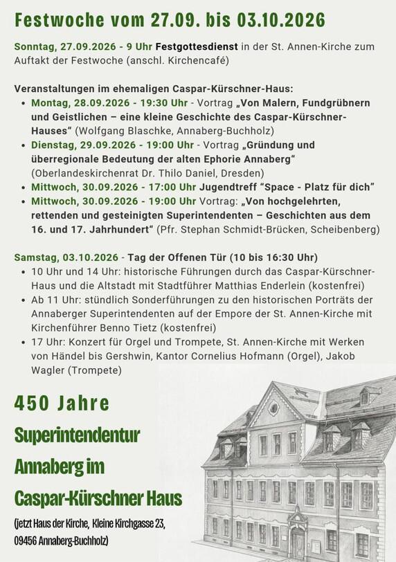 Festwoche 450 Jahre Superintendentur Annaberg