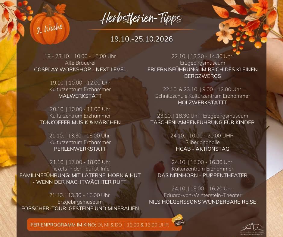 Herbstferientipps 2. Woche