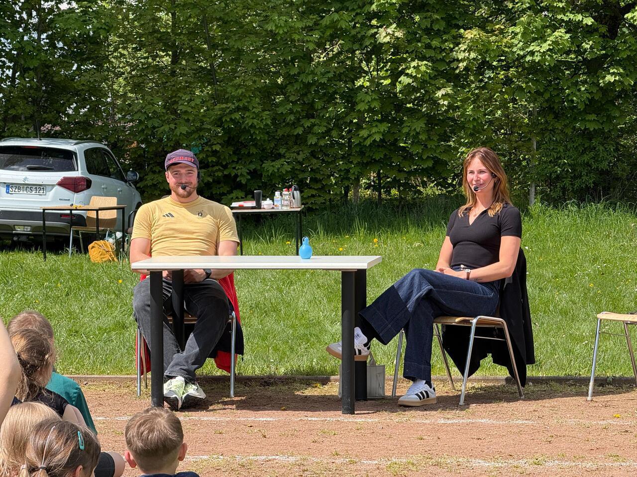 Hoher Besuch beim Sportfest der Fröbelschule 18.5.