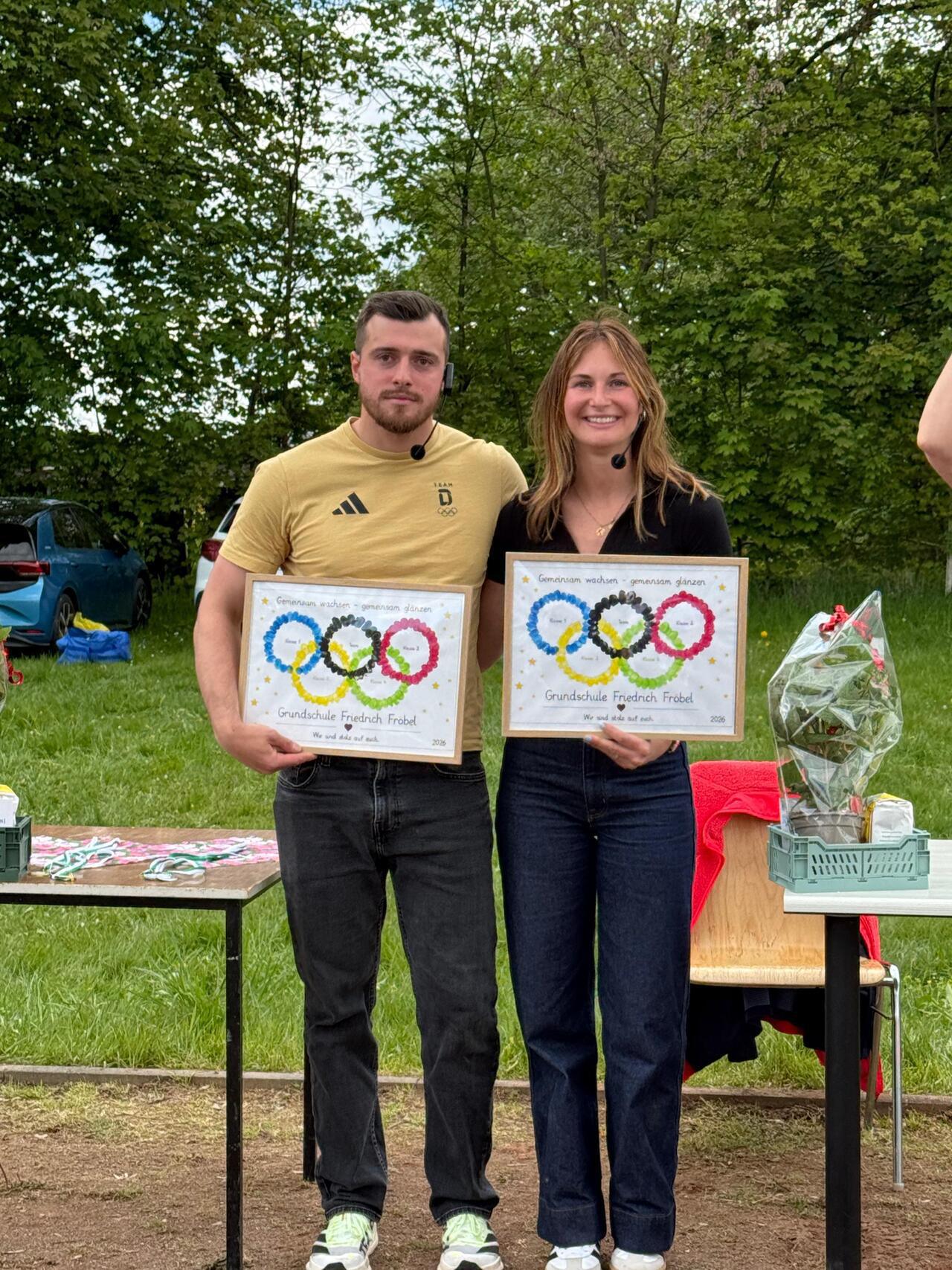 Hoher Besuch beim Sportfest der Fröbelschule 18.5.