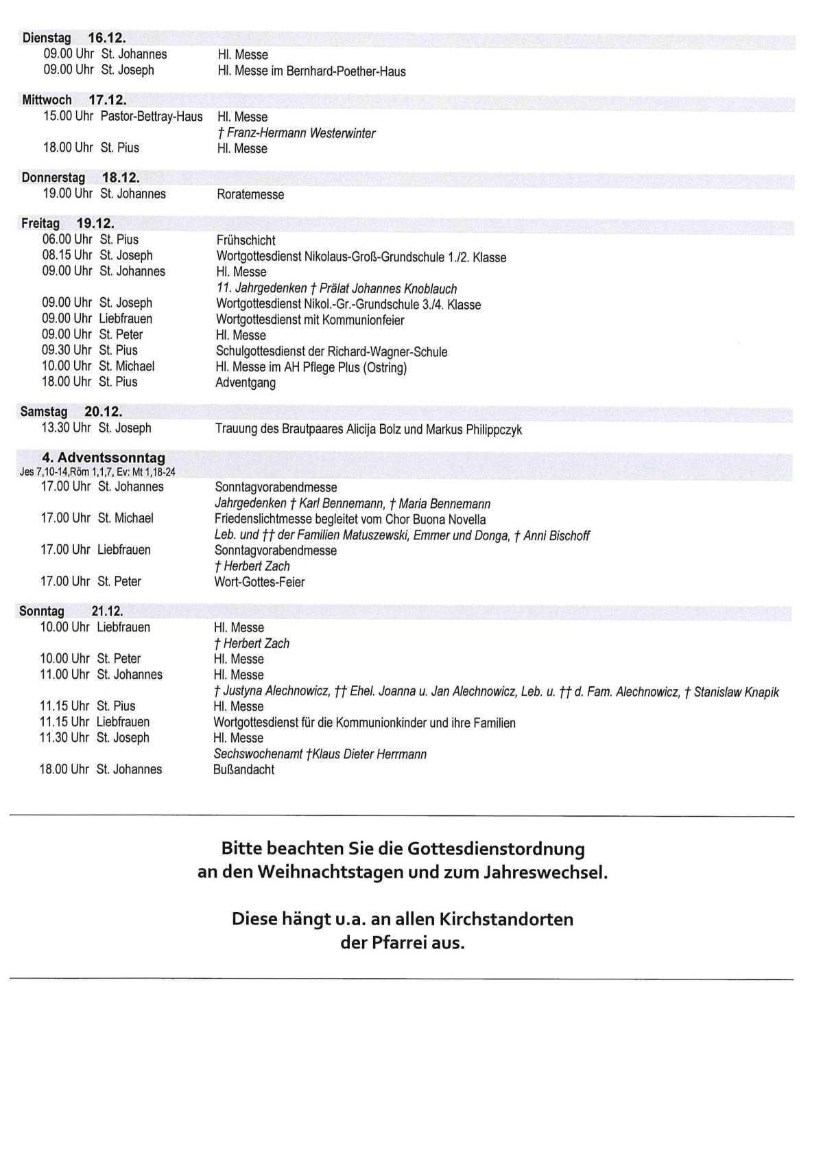 Gemeindenachrichten 07.12. - 21.12.2025