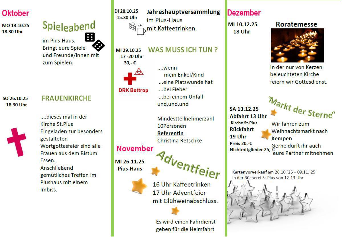 kfd St. Pius Programm - 2. Halbjahr 2025