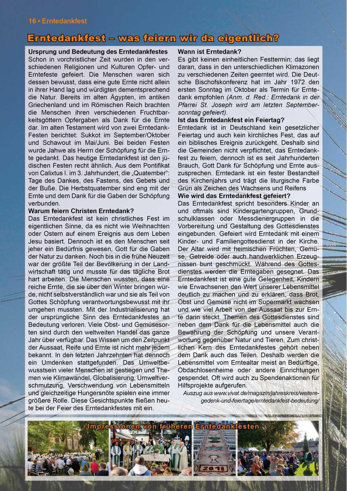 Pfarrbrief Sommer/Erntedank 2025