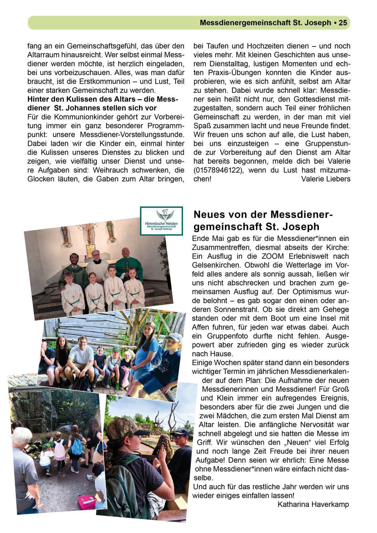 Pfarrbrief Sommer/Erntedank 2025