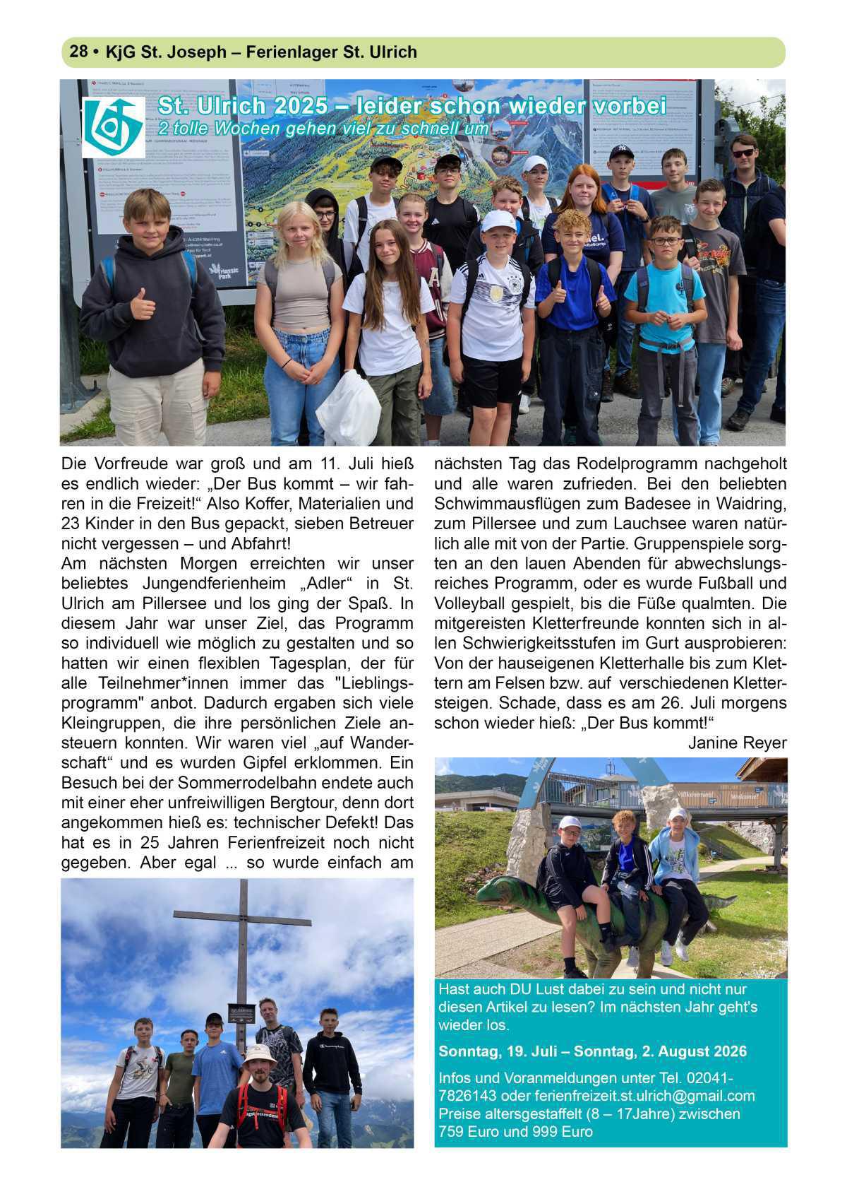 Pfarrbrief Sommer/Erntedank 2025