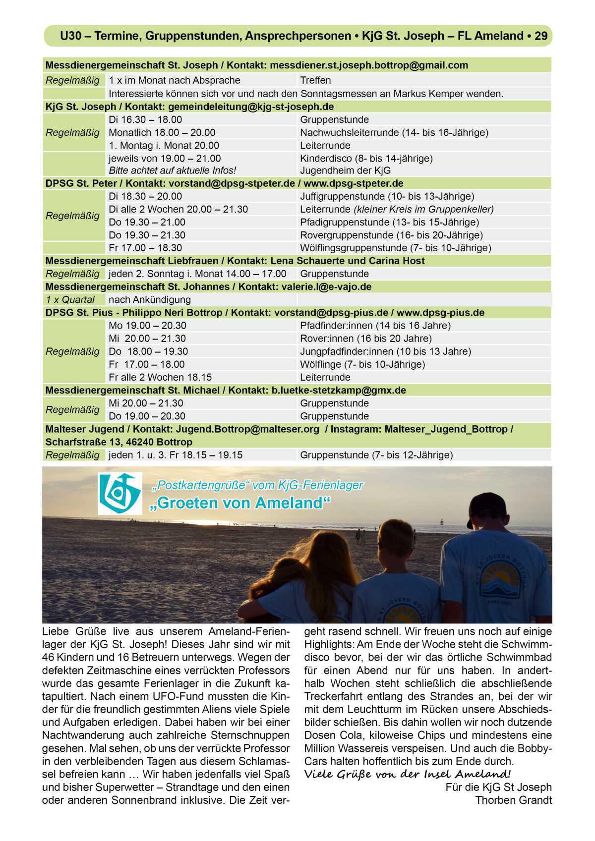 Pfarrbrief Sommer/Erntedank 2025