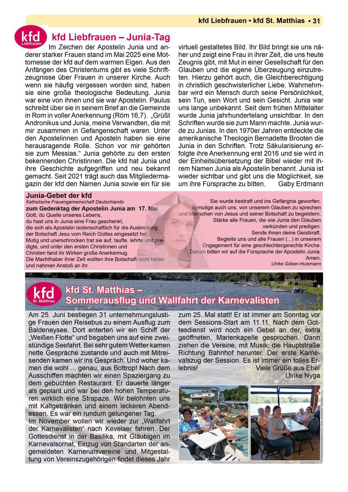 Pfarrbrief Sommer/Erntedank 2025