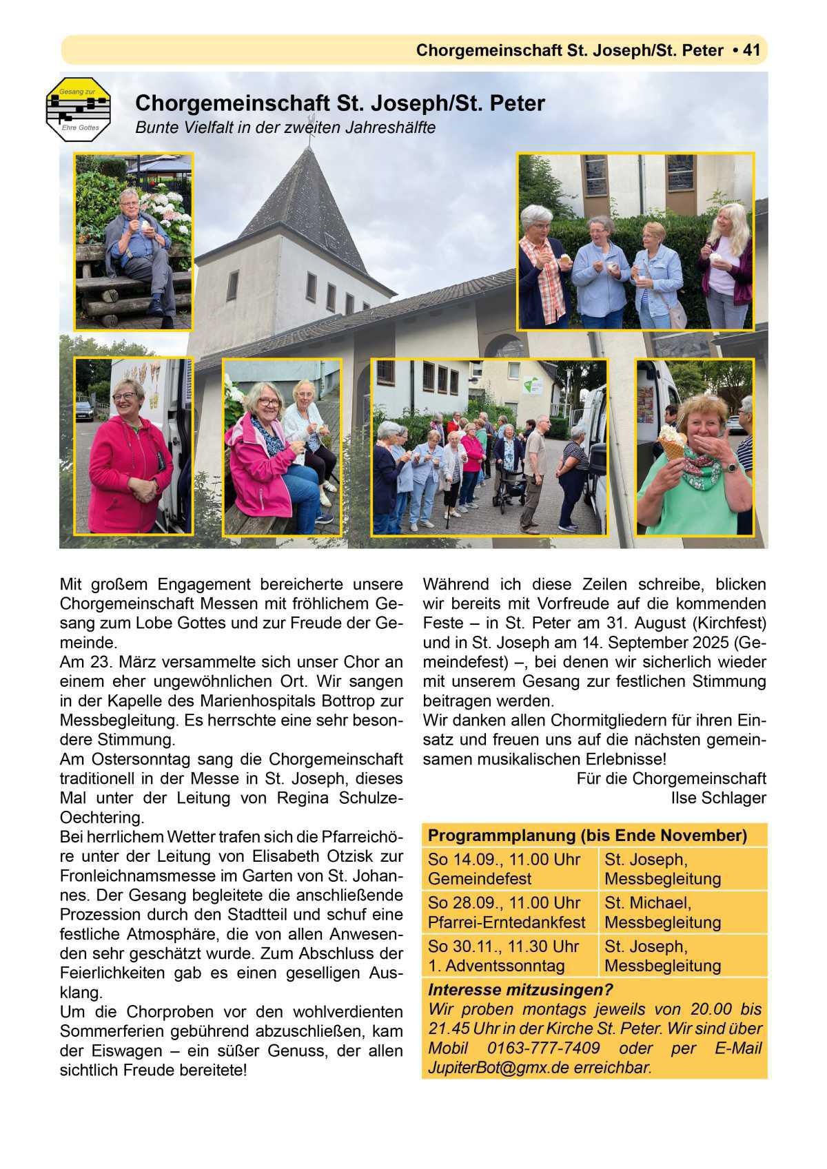 Pfarrbrief Sommer/Erntedank 2025