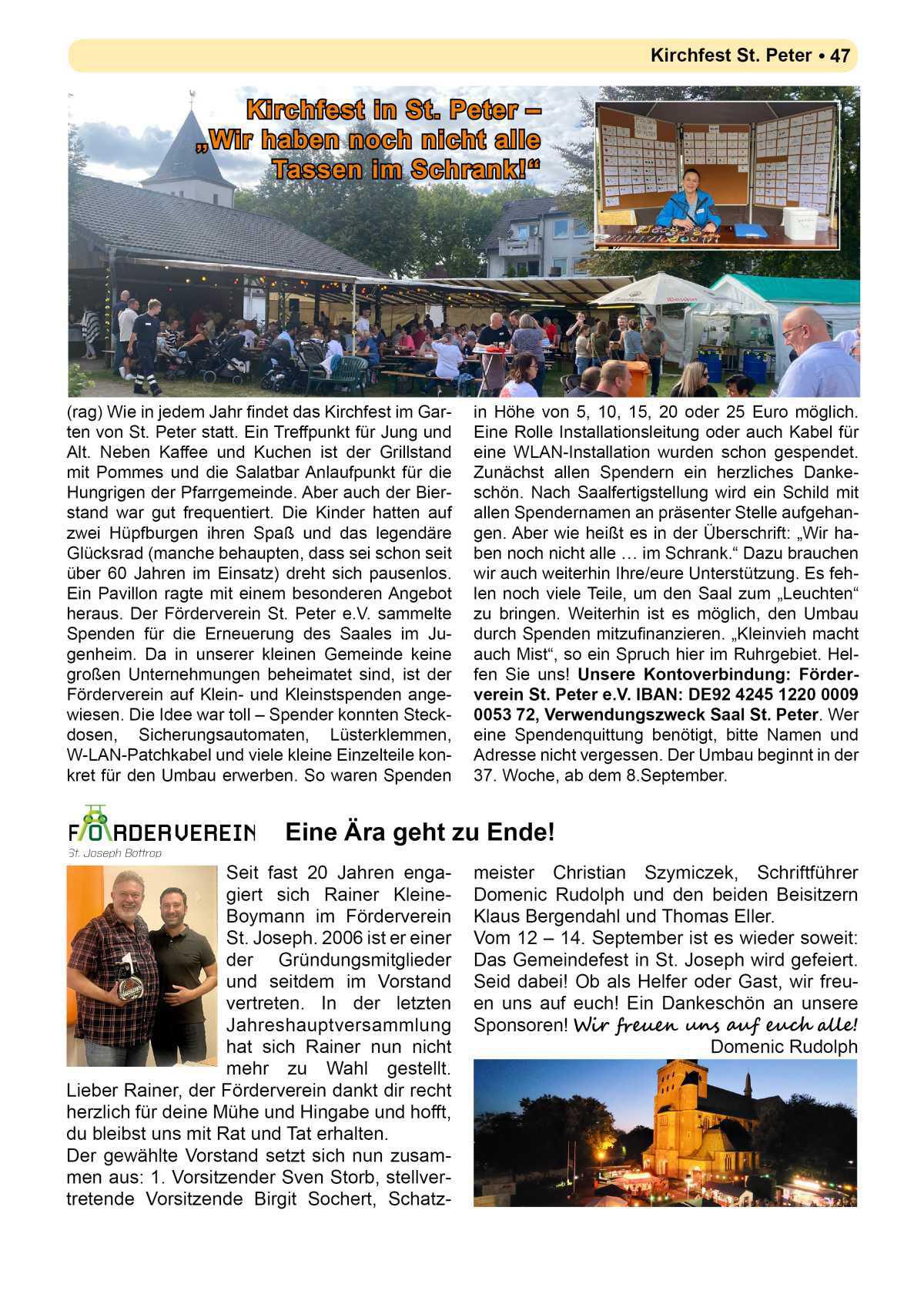 Pfarrbrief Sommer/Erntedank 2025