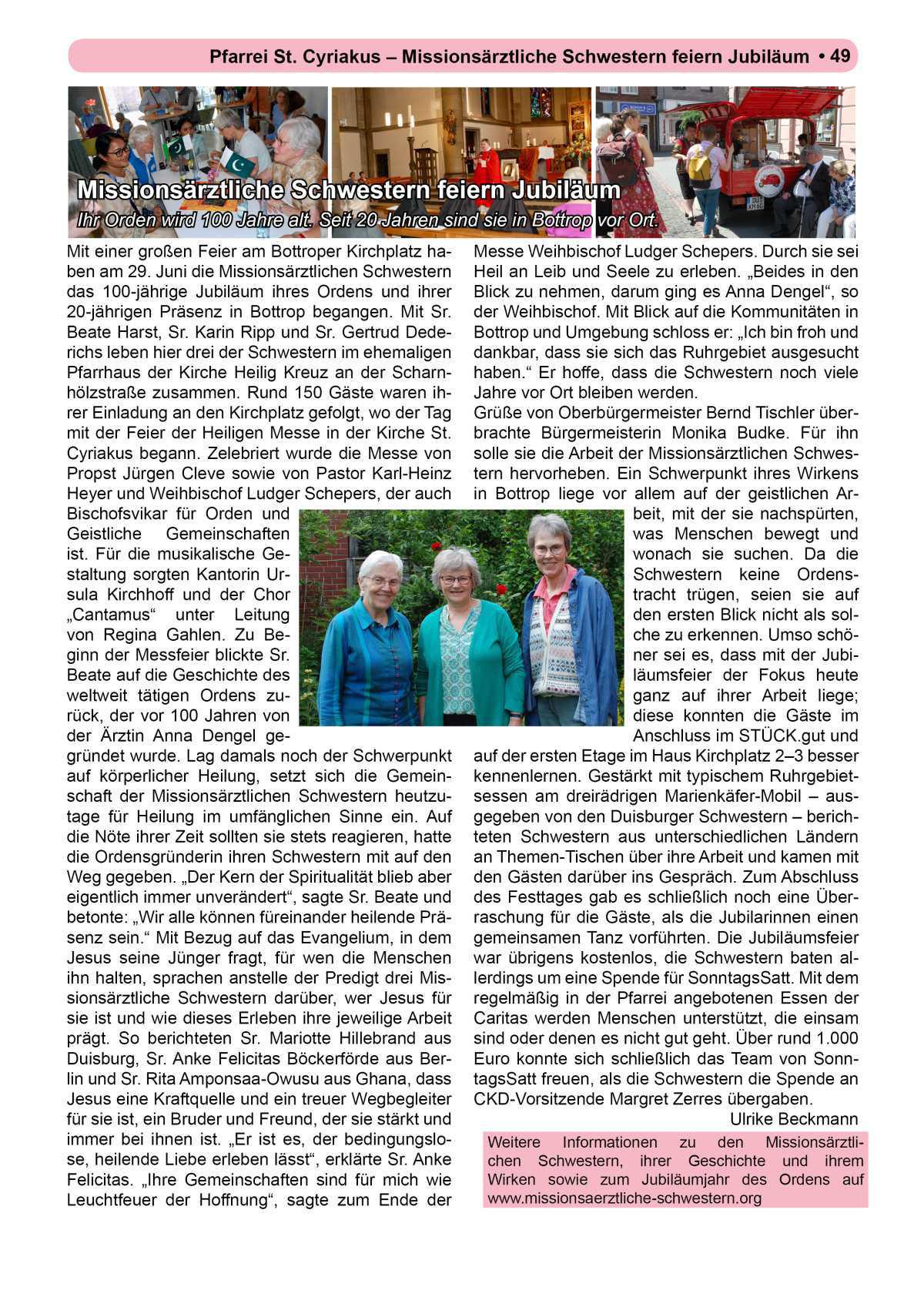 Pfarrbrief Sommer/Erntedank 2025