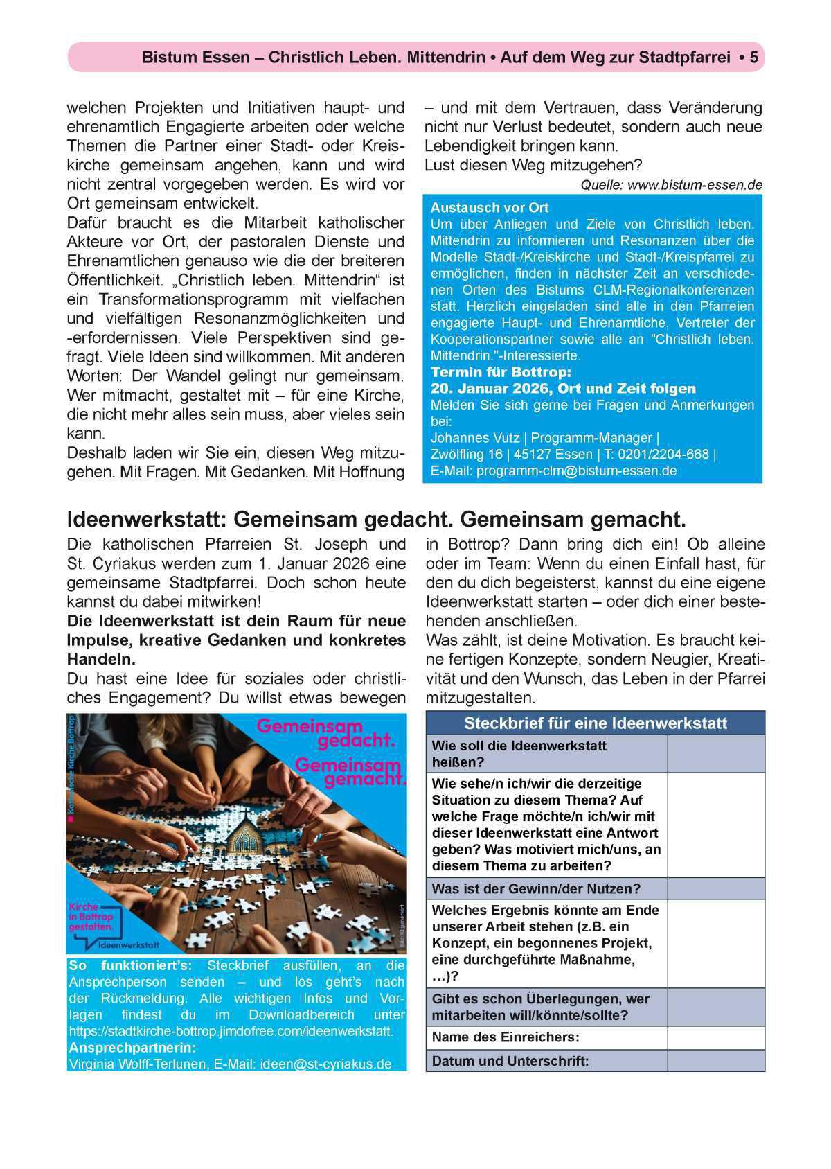 Pfarrbrief Nr. 55 • Advent • Dez. 2025 – März 2026