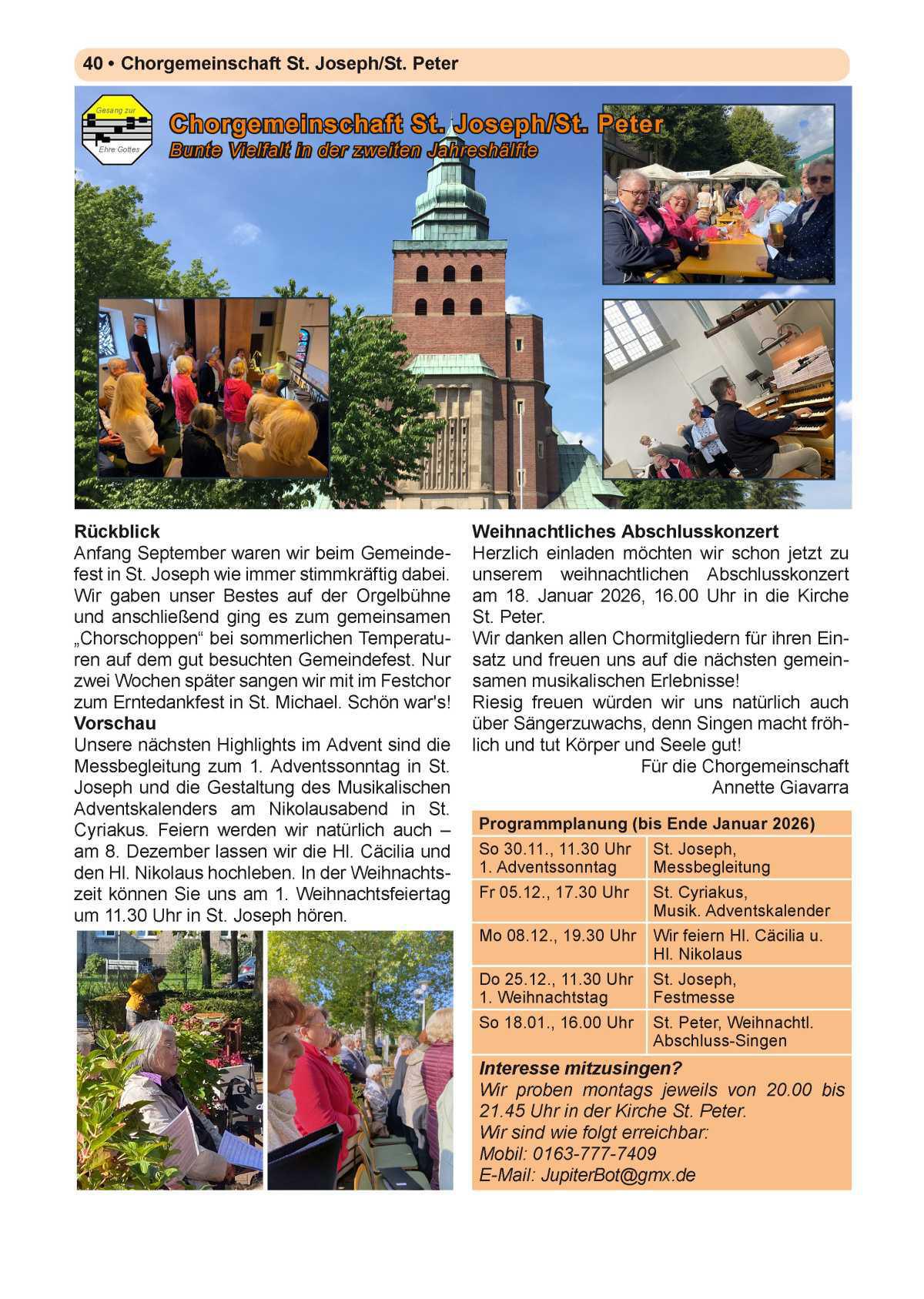 Pfarrbrief Nr. 55 • Advent • Dez. 2025 – März 2026