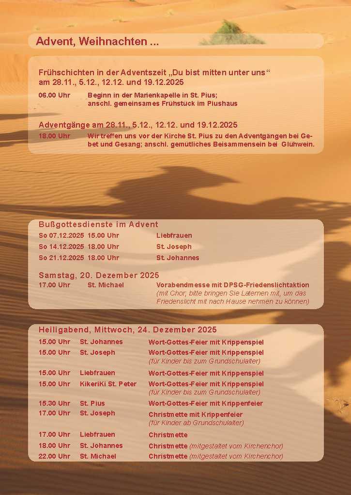 Pfarrbrief Nr. 55 • Advent • Dez. 2025 – März 2026
