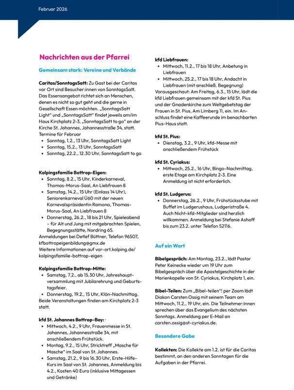 Aktuelles Februar 2026