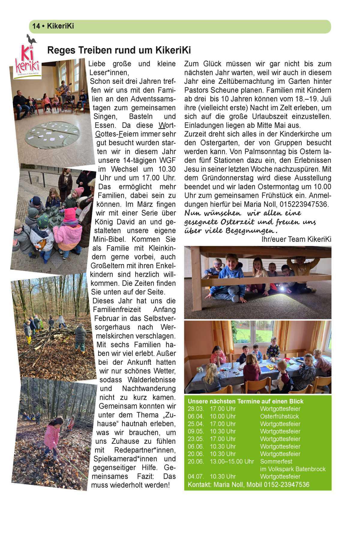 Pfarrbrief Nr. 1 - Ostern (April - August)