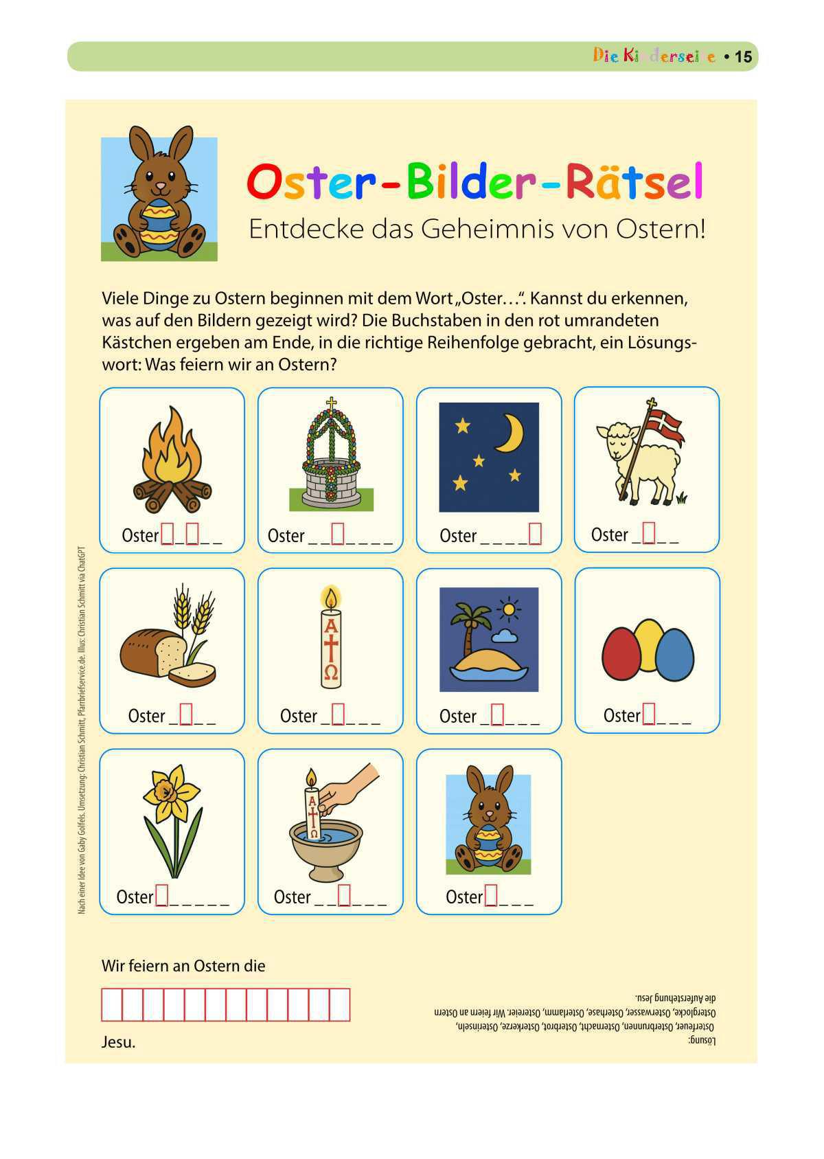 Pfarrbrief Nr. 1 - Ostern (April - August)