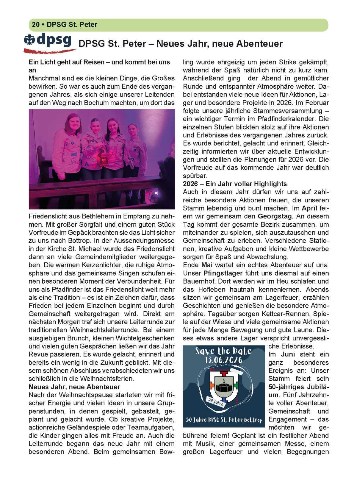 Pfarrbrief Nr. 1 - Ostern (April - August)