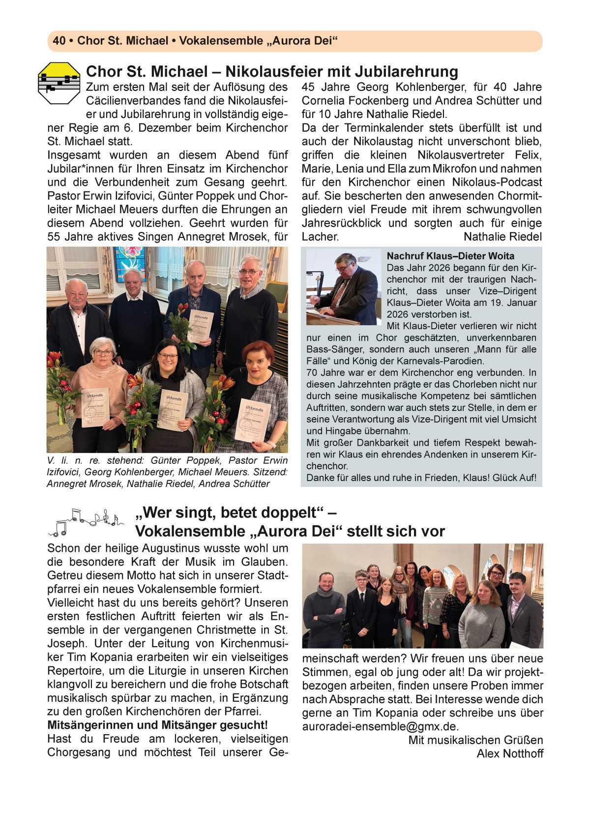 Pfarrbrief Nr. 1 - Ostern (April - August)