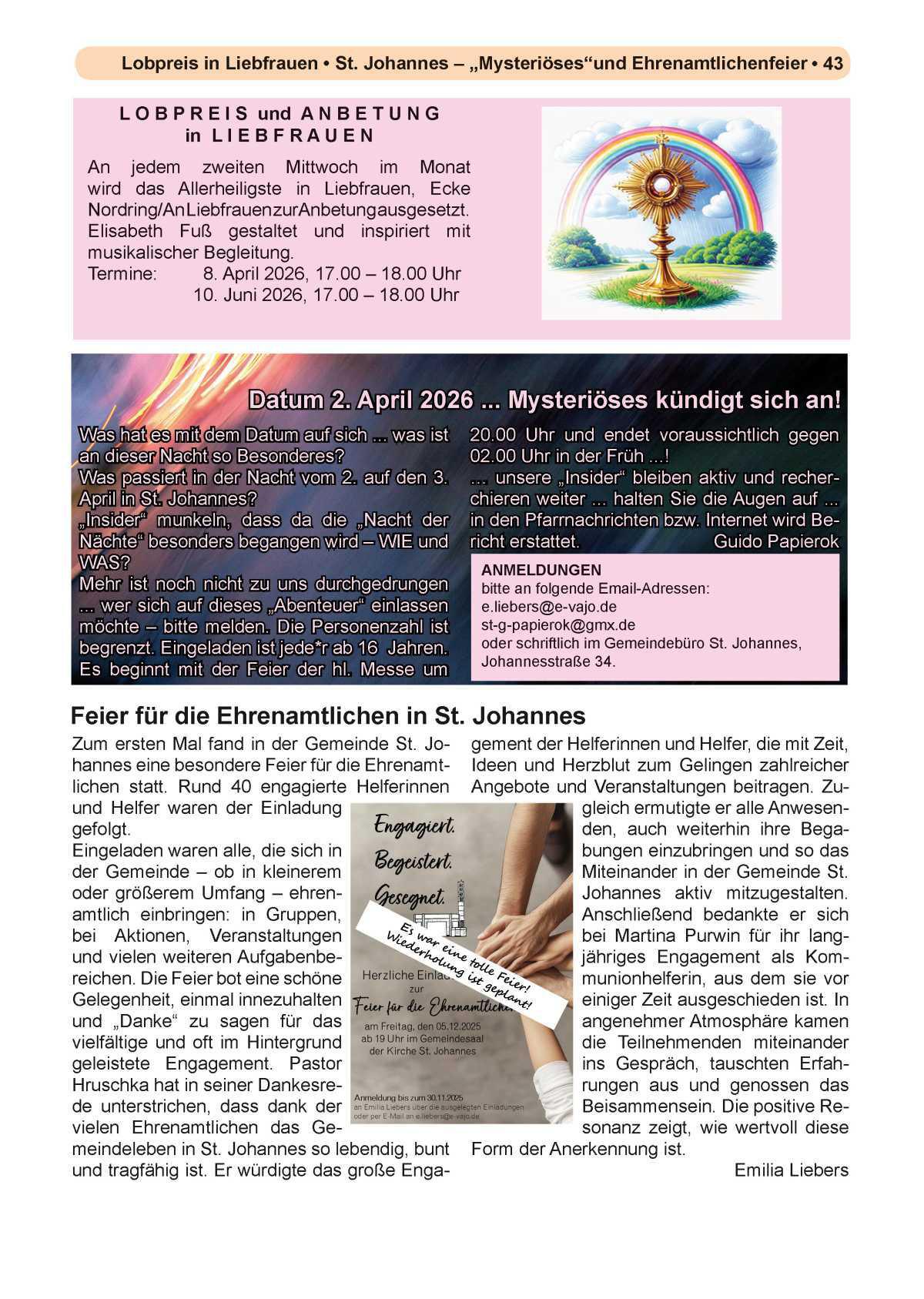Pfarrbrief Nr. 1 - Ostern (April - August)