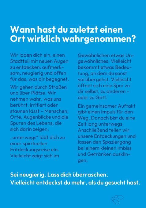 unterwegs - die Stadt mit neuen Augen entdecken