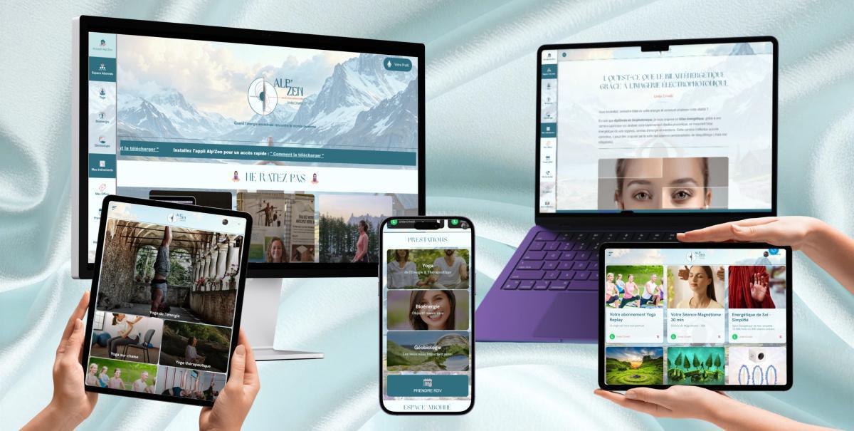 Alp'Zen - Linda : "Logo Signature + Vitrine & RDV"