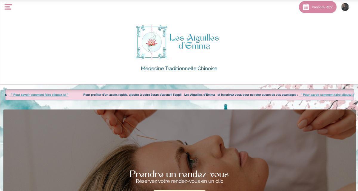Les Aiguilles d'Emma - Emmanuelle : "Logo Signature + Offre Liberté Vitrine & RDV"